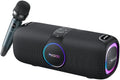 YESIDO 120 W Wireless Bluetooth Speaker - 1 x Microphone RGB Light IPX6 Waterproof 15600mAh Long Battery Life UHF Portable Party Speaker Karaoke YSW21 Black